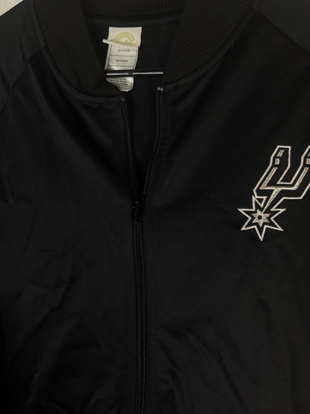 NWT Vintage RARE San Antonio Spurs Black Satin Bomber Jacket - Picture 4 of 7